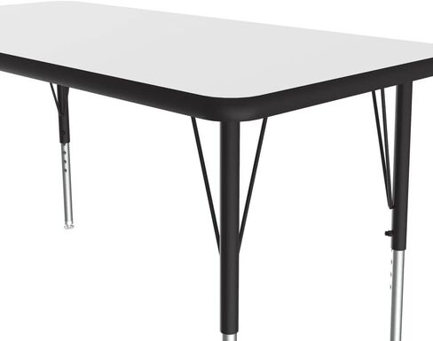 طاولة أنشطة كوريل مستطيلة الشكل مقاس 24 بوصة × 48 بوصة، قابلة للمسح الجاف/لوح التحديد للفصل الدراسي، ارتفاع قابل للتعديل (19 بوصة - 29 بوصة)، صفائح بيضاء متينة ذات ضغط عالي، أثاث مدرسي (ACZ2448DE-REC-80) in Kuwait
