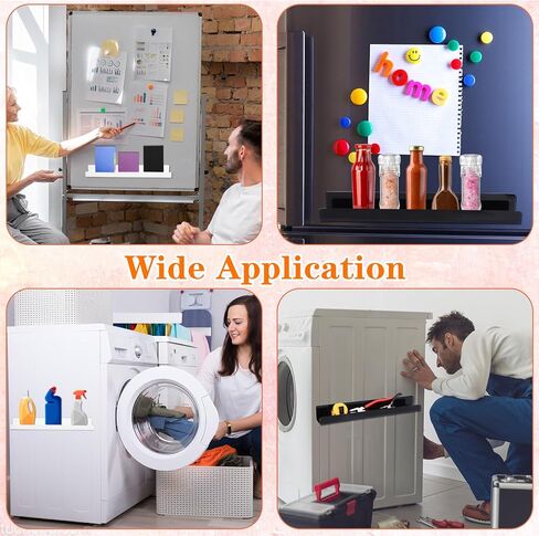 4 Pcs 17in Magnetic Book Shelf for Whiteboard Acrylic Magnetic Book Holder Floating Book Shelves with 2 Pcs Pencil Holders for Kids Room Teacher Office Picture Books Display-NO PENS in Kuwait