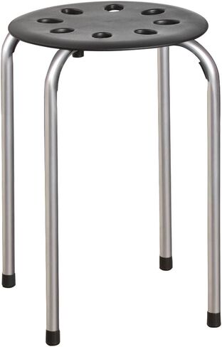 Norwood Commercial Furniture Stacking Stools for Kids and Adults, 17.75" Standard Height Portable Nesting Office and Classroom Stools, White, Pack of 5 in Kuwait