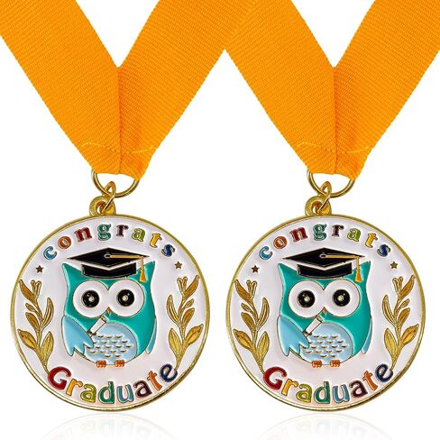 GraduationMall ميدالية التخرج للأطفال مع شريط للرقبة، ميدالية جائزة التخرج لرياض الأطفال وما قبل المدرسة، ديكور الحفلات in Kuwait