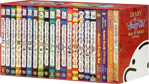Diary of a Wimpy Kid Series Box of Books , 21 Books of Boxed Set, Complete 1-21 Books Collection, Paperback, (Include the Deep End , Big Shot Diary) in Saudi Arabia