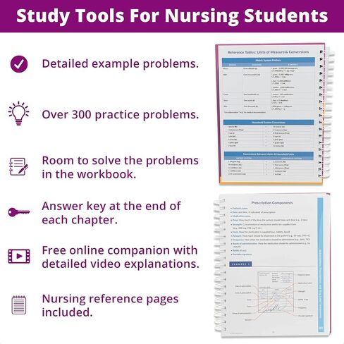 Dosage Calculation Workbook - Includes Online Digital Companion Explanation Videos and Answers - 2024 NCLEX ATI HESI Test Preparation in Saudi Arabia