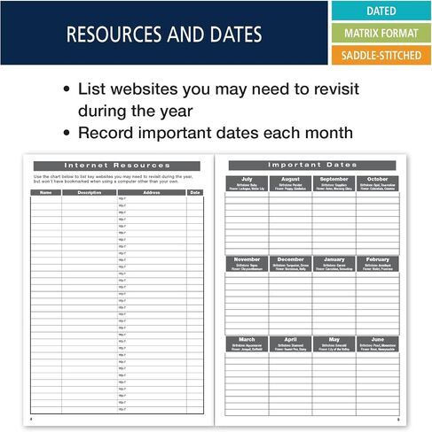 Elan Publishing Company Academic Calendar - 13 Months (July 2023 - July 2024) 7" X 10" Saddle-Stitched Dated for 2023-2024 Academic Year in Saudi Arabia