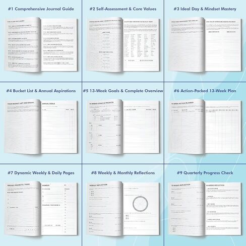 90 Day Goal Planner Journal - Undated Daily Planner For Business Work And Life - Full Page Per Day With Hourly Time Blocks - Slim Design - Large Writing Spaces On Quality Paper - Easy To Use Organizer in Saudi Arabia