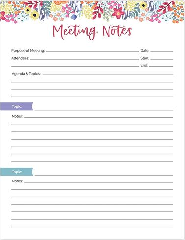 bloom daily planners Horizontal Weekly Tear-Off To Do List Planning Pad - Undated Notepad Organizer & Healthy Habit Tracker - 8.5" x 11" - Floral in Kuwait