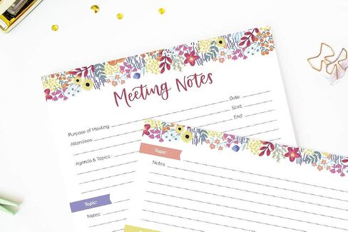 bloom daily planners Horizontal Weekly Tear-Off To Do List Planning Pad - Undated Notepad Organizer & Healthy Habit Tracker - 8.5" x 11" - Floral in Kuwait
