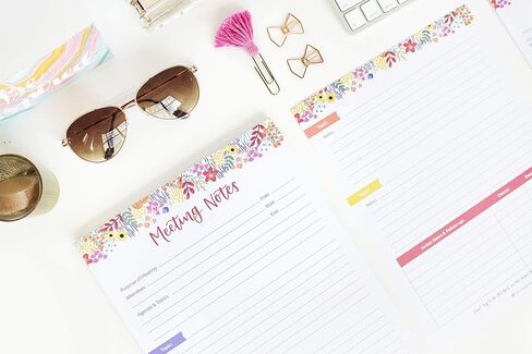 bloom daily planners Horizontal Weekly Tear-Off To Do List Planning Pad - Undated Notepad Organizer & Healthy Habit Tracker - 8.5" x 11" - Floral in Kuwait