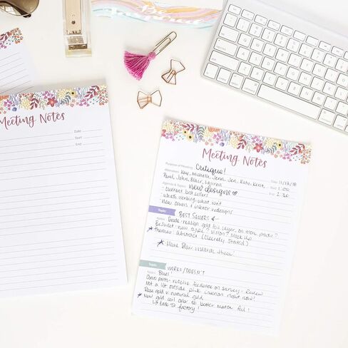 bloom daily planners Horizontal Weekly Tear-Off To Do List Planning Pad - Undated Notepad Organizer & Healthy Habit Tracker - 8.5" x 11" - Floral in Kuwait