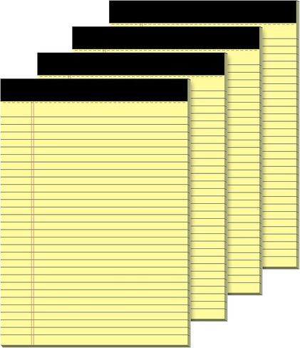 وسادات قانونية مقاس 8.5 × 11.75 بوصة، 2 حزمة من وسادات الملاحظات 30 ورقة مفكرة مثقوبة، وسادة كتابة مطبوعة على الوجهين، وسادة قانونية من الورق السميك 21 رطل in Kuwait