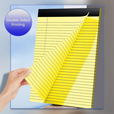 وسادات قانونية مقاس 8.5 × 11.75 بوصة، 2 حزمة من وسادات الملاحظات 30 ورقة مفكرة مثقوبة، وسادة كتابة مطبوعة على الوجهين، وسادة قانونية من الورق السميك 21 رطل in Kuwait