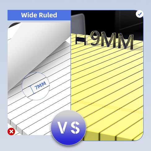وسادات قانونية مقاس 8.5 × 11.75 بوصة، 2 حزمة من وسادات الملاحظات 30 ورقة مفكرة مثقوبة، وسادة كتابة مطبوعة على الوجهين، وسادة قانونية من الورق السميك 21 رطل in Kuwait