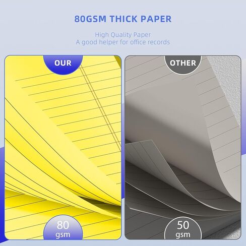 وسادات قانونية مقاس 8.5 × 11.75 بوصة، 2 حزمة من وسادات الملاحظات 30 ورقة مفكرة مثقوبة، وسادة كتابة مطبوعة على الوجهين، وسادة قانونية من الورق السميك 21 رطل in Kuwait