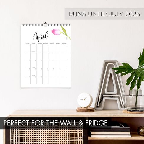 Aesthetic 2024-2025 Wall Calendar - Runs from January 2024 Until July 2025 - The Perfect Modern Floral Calendar Planner for Easy Organizing in Kuwait