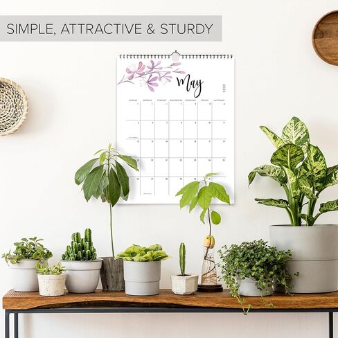 Aesthetic 2024-2025 Wall Calendar - Runs from January 2024 Until July 2025 - The Perfect Modern Floral Calendar Planner for Easy Organizing in Kuwait