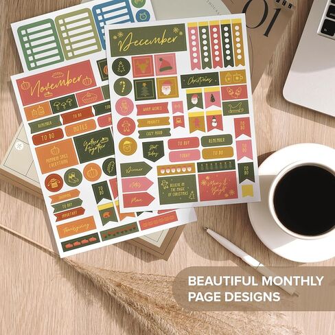 Aesthetic Gold Foil Planner Stickers for Fun Planning - 700+ Monthly Minimalist Designs for Your Calendar or Scrapbook - The Perfect Sticker Accessories to Enhance Your Daily Bullet Journaling in Saudi Arabia