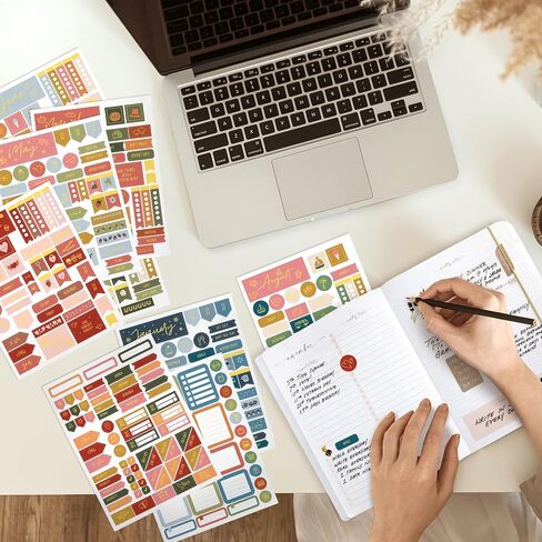 Aesthetic Gold Foil Planner Stickers for Fun Planning - 700+ Monthly Minimalist Designs for Your Calendar or Scrapbook - The Perfect Sticker Accessories to Enhance Your Daily Bullet Journaling in Saudi Arabia