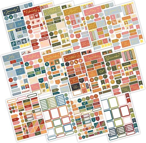 Aesthetic Gold Foil Planner Stickers for Fun Planning - 700+ Monthly Minimalist Designs for Your Calendar or Scrapbook - The Perfect Sticker Accessories to Enhance Your Daily Bullet Journaling in Saudi Arabia
