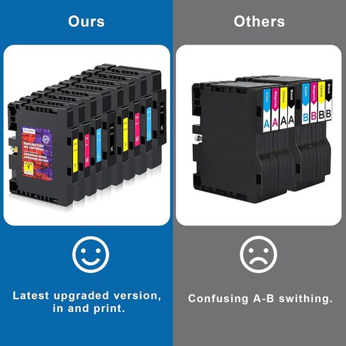 خراطيش حبر التسامي SG500 SG1000 متوافقة مع طابعات SAWGRASS Virtuoso SG500 SG1000 | الإصدار 3.05 من البرامج الثابتة المحدثة (8 حزم، 2 أسود، 2 سماوي، 2 أرجواني، 2 أصفر) in Kuwait