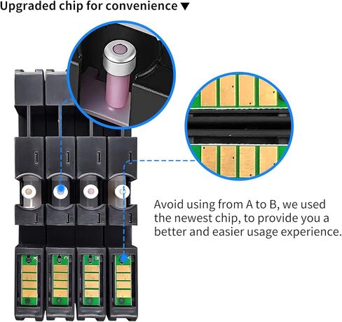 خرطوشة حبر AYMSous SG500 SG1000 الجديدة الأحدث المتوافقة مع طابعة Sawgrass Virtuoso SG500 SG1000 (1 أسود، 1 سماوي، 1 أرجواني، 1 أصفر، 4 عبوات) in Kuwait