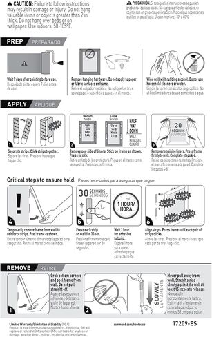 Command Medium and Large Picture Hanging Strips, Damage Free Hanging Picture Hangers, No Tools Wall Hanging Strips for Living Spaces, White, 12 Medium Pairs and 16 Large Pairs in Saudi Arabia