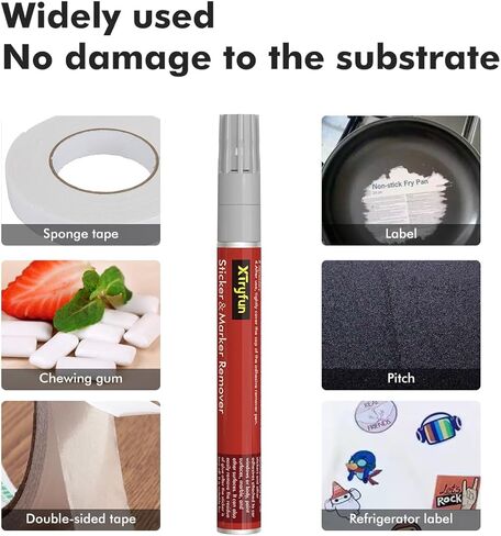 XTryfun Adhesive Remover, Multi-Surface Safe Sticker Marker Remover Pen, Rapid Safely Removes Stickers, Glue, Decals, Label, Tape, Sticky Residues and More from Car Furniture Tile Wood Floor and More in Saudi Arabia