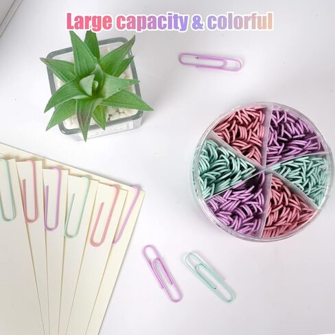 Macaron Colored Paper Clips, Large Paper Clip, 2" Jumbo Paper Clips,300pcs Big Paper Clips for Office Supplies in Saudi Arabia