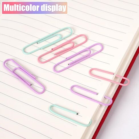 Macaron Colored Paper Clips, Large Paper Clip, 2" Jumbo Paper Clips,300pcs Big Paper Clips for Office Supplies in Saudi Arabia