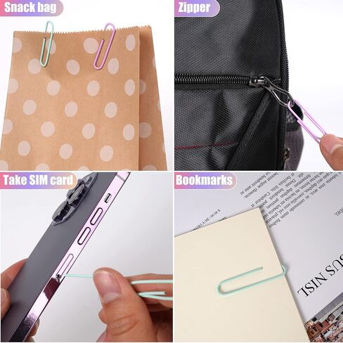 Macaron Colored Paper Clips, Large Paper Clip, 2" Jumbo Paper Clips,300pcs Big Paper Clips for Office Supplies in Saudi Arabia