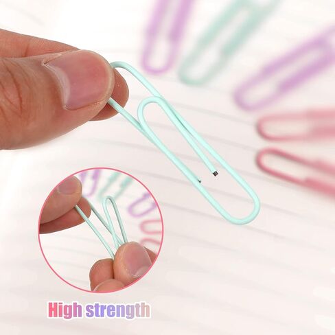 Macaron Colored Paper Clips, Large Paper Clip, 2" Jumbo Paper Clips,300pcs Big Paper Clips for Office Supplies in Saudi Arabia