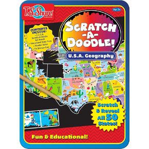 Bendon TS Shure United States USA Map 50-Piece Educational Wooden Learning Magnets 50476