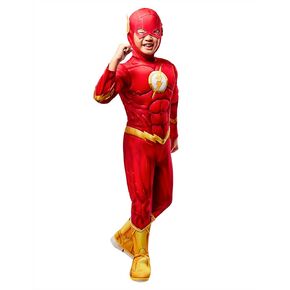 Rubies Boy's The Flash Boy's the Flash Deluxe Costume Jumpsuit and Headpiece