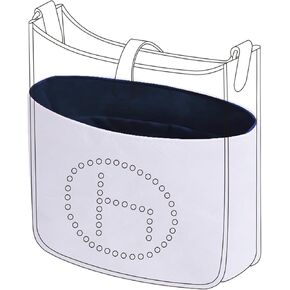 DGAZ Lightweight Purse Organizer Insert for Hermes Evelyne Bag,Silk and Dupontpaper handbag inner for Luxury Bags(Black,TPM)