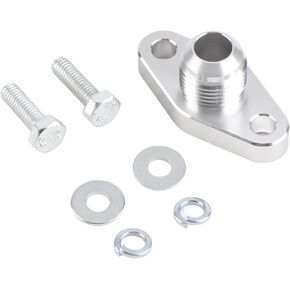 Oil Drain Return Flange Adapter, Automotive Engine Turbo Oil Return 8AN Drain Flange 1.5in Fit for Garrett GT15 GT17 IHI RHF4 TD04