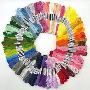 Bracelet String Kits, 447 Colors Rainbow Color Embroidery Thread, Cross Stitch Embroidery Thread, Cotton Thread, Bracelet Yarn, Craft Threads with 20 Plastic bobbins(447 Color)