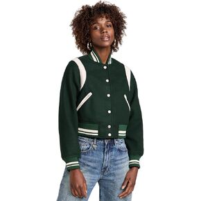 [BLANKNYC] Womens Woven Varsity Bomber Jacket