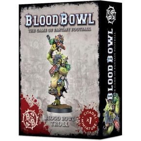 Games Workshop 99120999002" Blood Bowl Troll Figure, Black