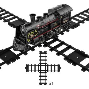 Hot Bee 8 Pcs Train Tracks Accessories Straight Train Track Railroad Building Toy Railway Rail with 14 Snaps for 30 Series Alloy Trains Sets (Size:5CM/1.96IN)