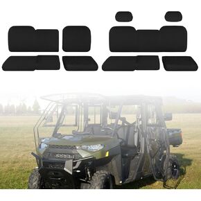 Ranger 1000 Seat Covers with Headrest Covers - Waterproof PU Coatin Compatible with Polaris Ranger Crew XP 1000 2017-2021, Compatible with Ranger Crew 1000 Premium 2020-2023
