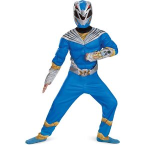 Disguise Blue Ranger Costume for Kids, Official Muscle Padded Power Rangers Cosmic Fury Costume, Child Size (4-6)