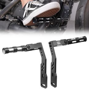 KEMIMOTO Motorcycle Highway Pegs Adjustable Foot Pegs Mount Kit Compatible with Sportster Dyna Models with Mid-Controls