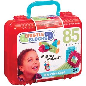 Battat- Bristle Blocks- STEM Interlocking Building Blocks- 85 pc Playset- Reusable Storage Bin- Developmental Toys for Toddlers & Kids- 2 Years +