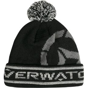 JINX Overwatch Covert Pom Knit Beanie, Black, One Size