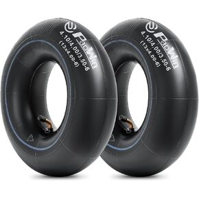 2 PCS 4.10/4.00/3.50-6 (13 x 4.00-6) Replacement Heavy Duty Inner Tube with TR87 Bent Valve Stem Compatible with Wheelbarrows, Mowers, Hand Trucks and More 3.50-6 4.00-6 4.10-6 Tire Tubes