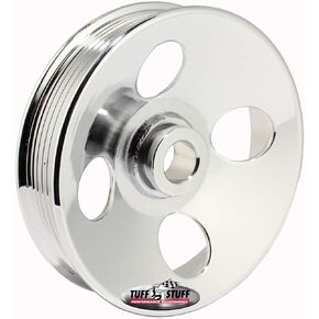 Tuff Stuff Type II Power Steering Pulley 6 Groove Chrome