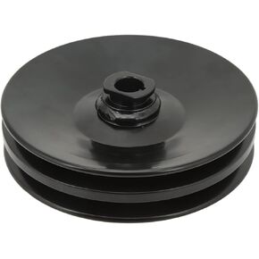Aramox Power Steering Pulley, Double Pulley Double Power Steering Pump Pulley 5/8in Keyway Shaft 86 01975 R Replacement for Chevy SBC BBC 350 454 Engine, Power Steering Pulley