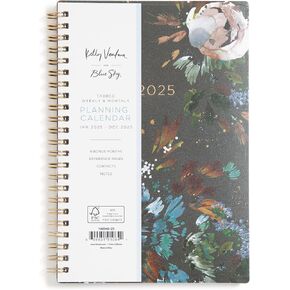 Blue Sky Kelly Ventura 2026 Weekly and Monthly Planner Calendar, January 2026 - December 2026, 8.5" x 11", Flexible Cover, Laminated Tabs, Durable Twin Wire Binding, Storage Pocket, Midnight Garden