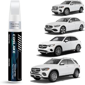 Car Touch Up Paint(Polar White(149/9149)) for Mercedes-Benz, Car Paint Scratch Repair Kit, Quick & Easy Solution to Repair Car Scratches, 2 in 1 Scratch Remover Pen with Extra 1mm Fine Brush
