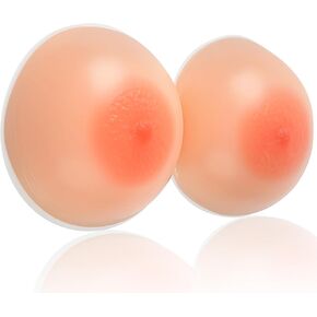Vollence Round Shape Silicone Breast Forms Deep Contour Feature Fake Boobs Woman Mastectomy Prosthesis