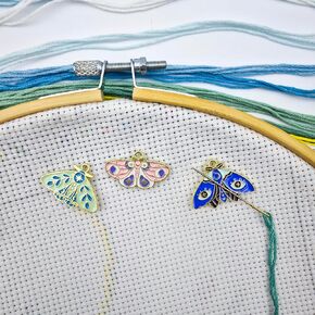 MAGNEECH 3 Pieces Lovely Butterfly Needle Minder, Needlework and Embroidery Accessories Magnetic Pin Holder for Cross Stitch- Convenient Needle Holder