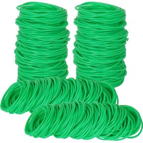 60Pieces Silicone Jelly Bracelets Nonluminous Stretchy 80s Mixed Gummy Silicone Wristbands Hair Ties for Women Adults Girls Party Accessories